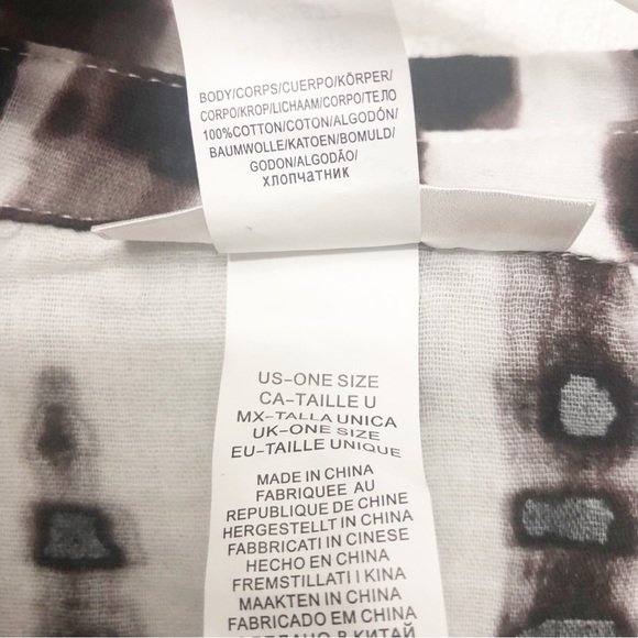 🆕 La Blanca Java & White Tie Dye Stripe Button Up Cover Up one size - Picture 9 of 9